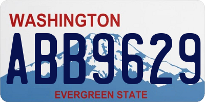 WA license plate ABB9629