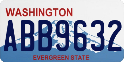 WA license plate ABB9632