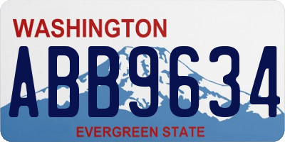 WA license plate ABB9634