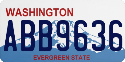 WA license plate ABB9636