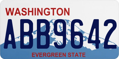 WA license plate ABB9642