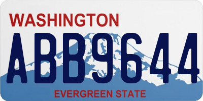 WA license plate ABB9644