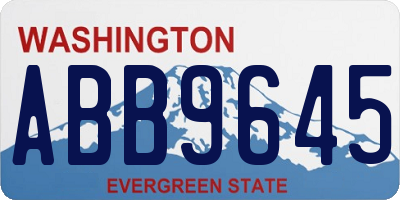 WA license plate ABB9645