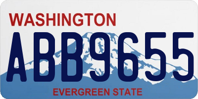 WA license plate ABB9655