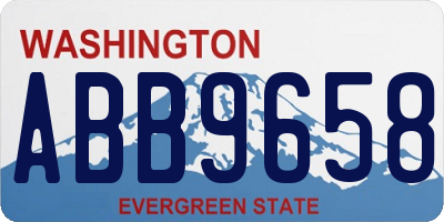 WA license plate ABB9658