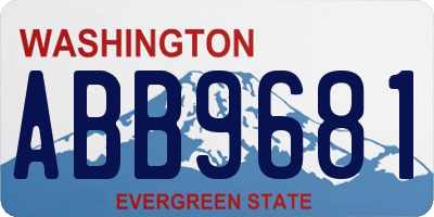 WA license plate ABB9681