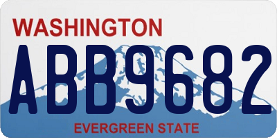 WA license plate ABB9682