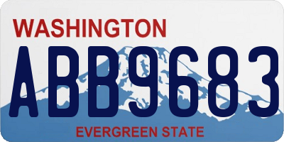 WA license plate ABB9683