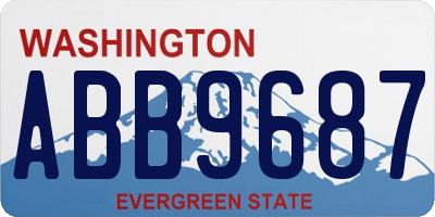 WA license plate ABB9687