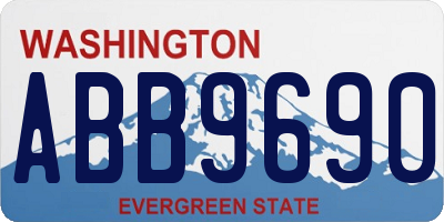 WA license plate ABB9690