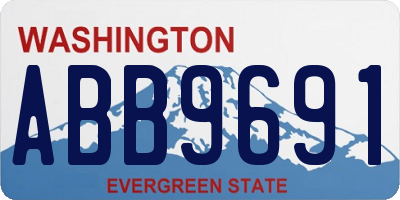 WA license plate ABB9691