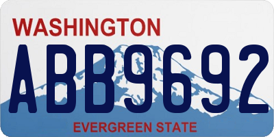 WA license plate ABB9692