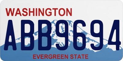 WA license plate ABB9694