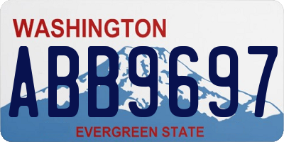 WA license plate ABB9697