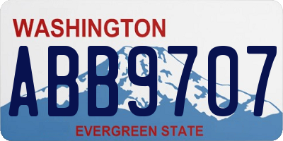 WA license plate ABB9707