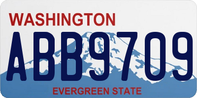 WA license plate ABB9709