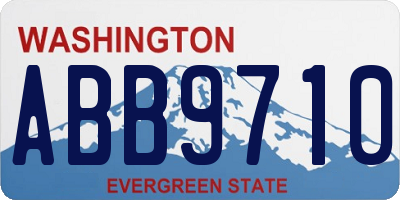 WA license plate ABB9710