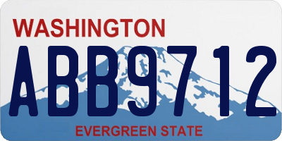 WA license plate ABB9712