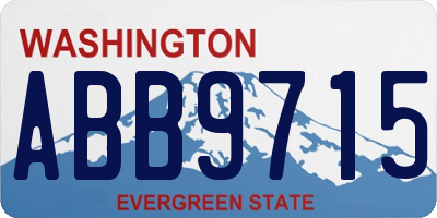 WA license plate ABB9715