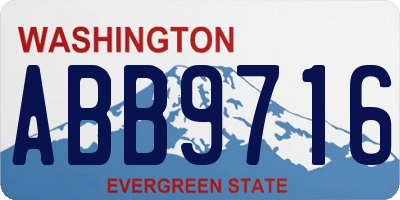 WA license plate ABB9716