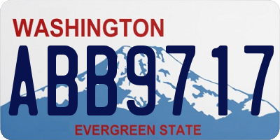 WA license plate ABB9717
