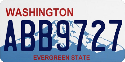 WA license plate ABB9727