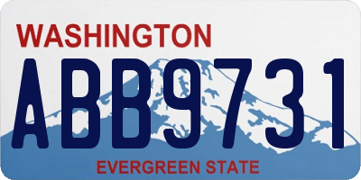 WA license plate ABB9731