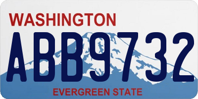 WA license plate ABB9732