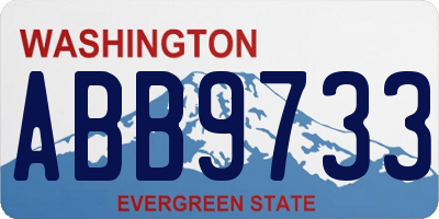 WA license plate ABB9733
