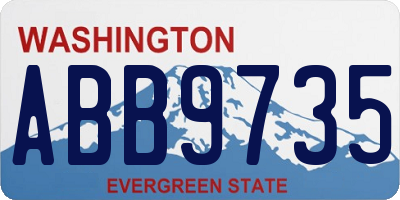 WA license plate ABB9735