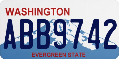WA license plate ABB9742