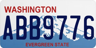 WA license plate ABB9776
