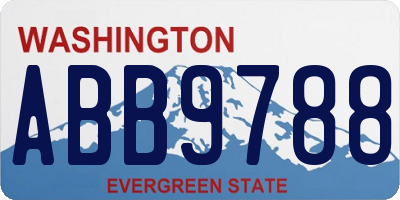 WA license plate ABB9788