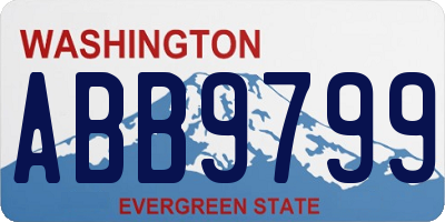 WA license plate ABB9799
