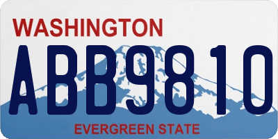 WA license plate ABB9810