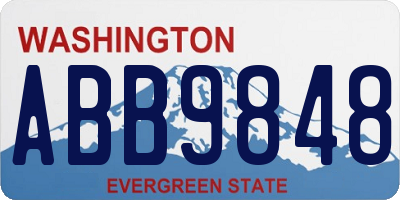 WA license plate ABB9848