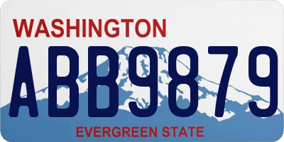 WA license plate ABB9879