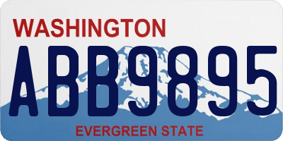 WA license plate ABB9895