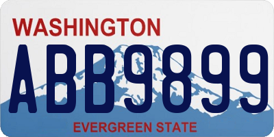 WA license plate ABB9899