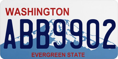 WA license plate ABB9902
