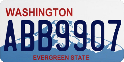WA license plate ABB9907