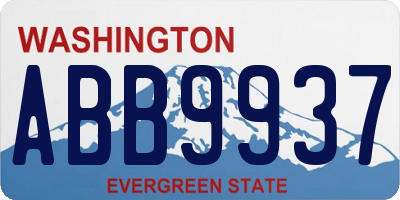 WA license plate ABB9937