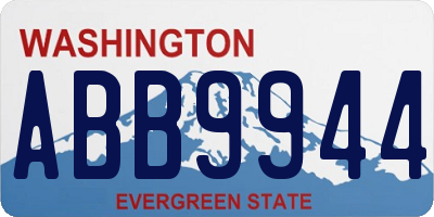 WA license plate ABB9944