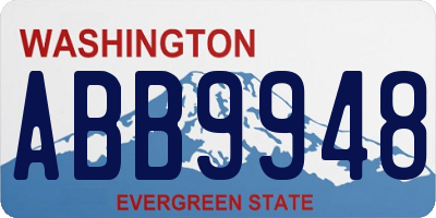 WA license plate ABB9948