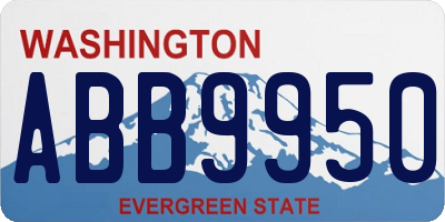 WA license plate ABB9950