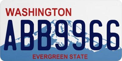 WA license plate ABB9966