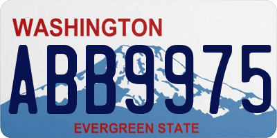 WA license plate ABB9975