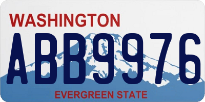 WA license plate ABB9976