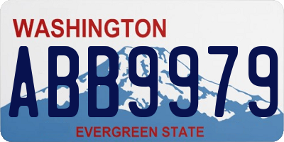 WA license plate ABB9979