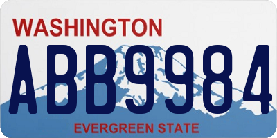 WA license plate ABB9984